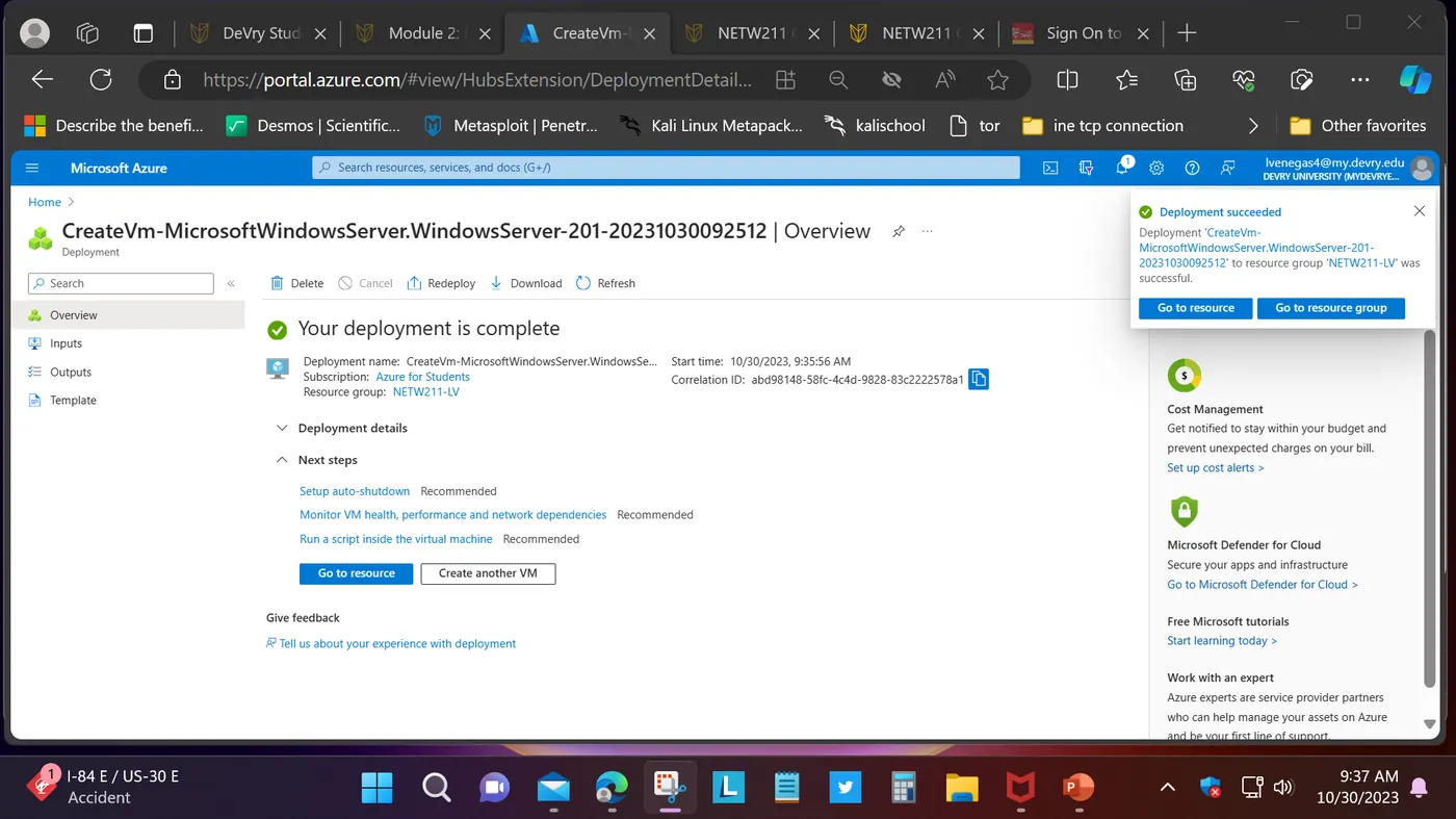 Microsoft Azure Cloud, screenshot 1 of 18